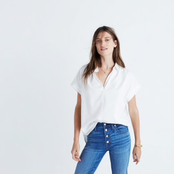 Madewell Tops - Madewell Central Shirt in pure white S!!!